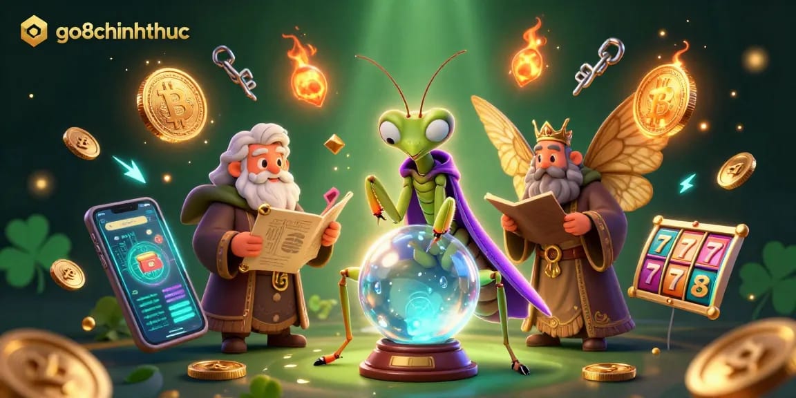 Engage with go88chinhthuc's thrilling slot experience through a mystical 3D casino scene.
