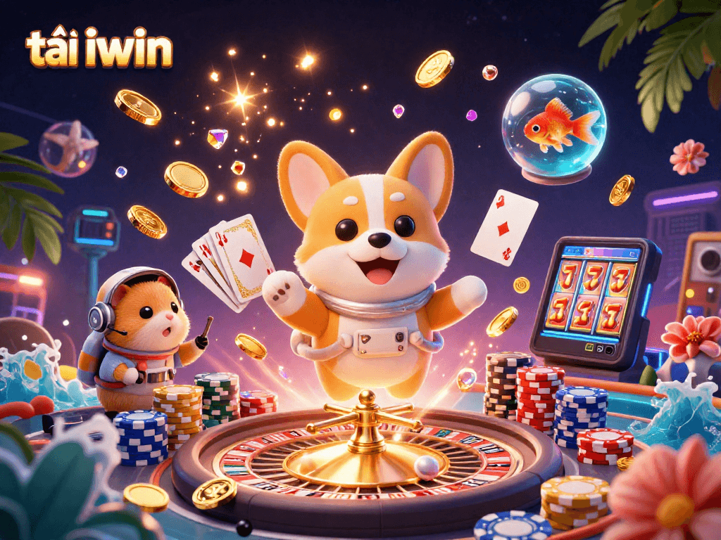 Explore the excitement of tải iwin with an astronaut corgi in a space casino!
