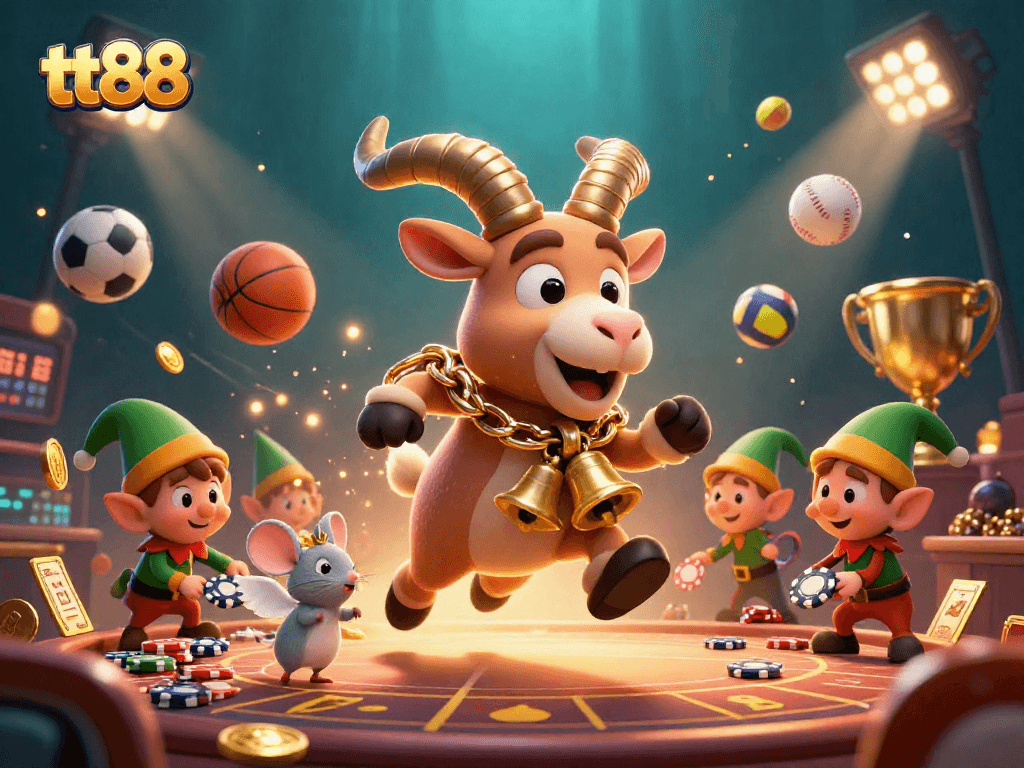 tt88 showcases exciting holiday-horror casino gaming with Krampus, sports action, and fun characters.