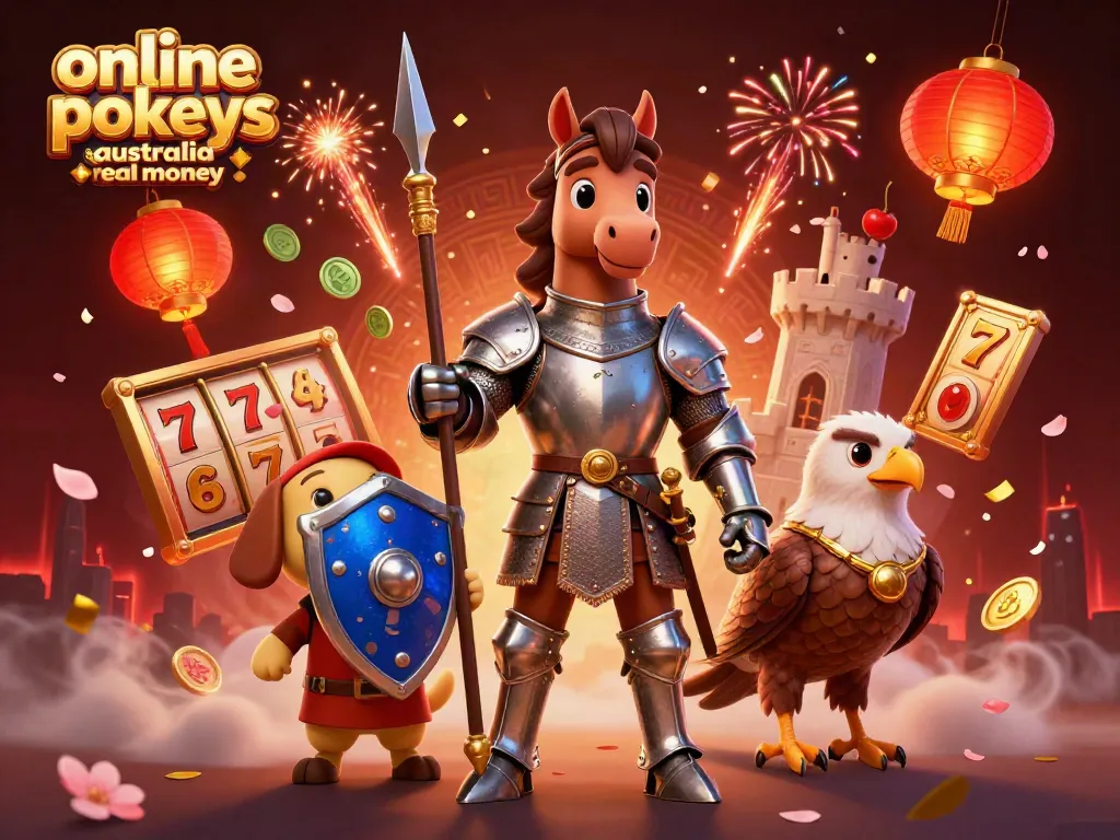 Experience online pokies Australia real money with vibrant slot reels and fantastical characters in action.