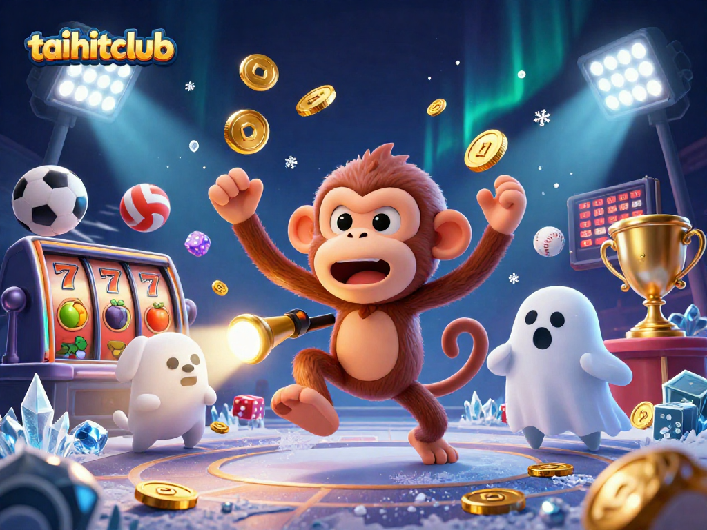 Engage with the magical atmosphere at taihitclub's haunted casino in this dynamic illustration.