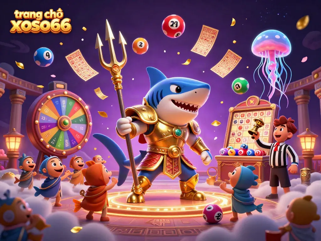 Experience the thrill at trang chủ xoso66 with vibrant lottery and gaming elements in an underwater casino scene.
