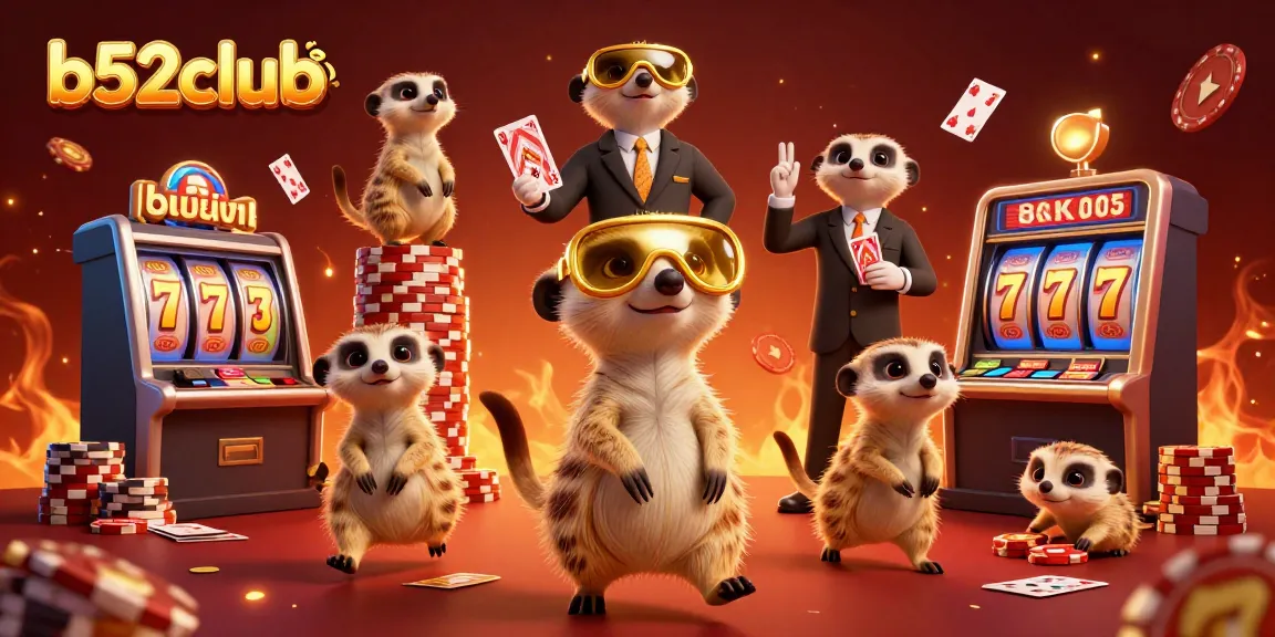 Experience thrilling gameplay and exciting jackpots at b52clubvn with lively meerkat dealers in a vibrant casino.